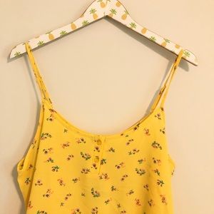 Yellow Floral Tank Top
